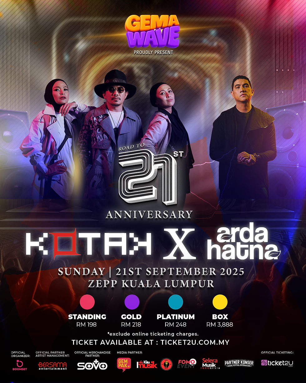Kotak Rai 21 Tahun Dengan Konsert Istimewa di Zepp KL, Arda Hatna Turut Beraksi!