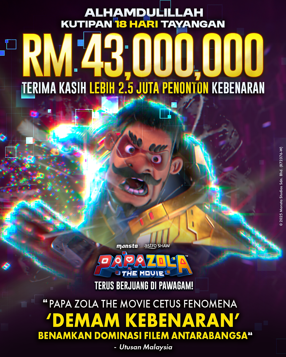 Papa Zola The Movie Raih RM43 Juta, Terus Jadi Fenomena Animasi Tempatan