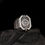 Thumbnail: Mens ring seal of solomon and crescent star 2 sided 925 sterling silver