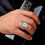 Thumbnail: Mens ring alif kalima 925 sterling silver