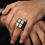 Thumbnail: Men ring 4 surah calligraphy 925 sterling silver