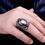 Thumbnail: Mens ring seal of solomon salawat 925 sterling silver