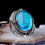 Thumbnail: Mens ring aquamarine gemstone ayat el kursi 925 sterling silver