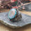 Thumbnail: Mens ring 4 surah turquoise gemstone 925 sterling silver