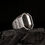 Thumbnail: Mens ring seal of solomon and crescent star 2 sided 925 sterling silver