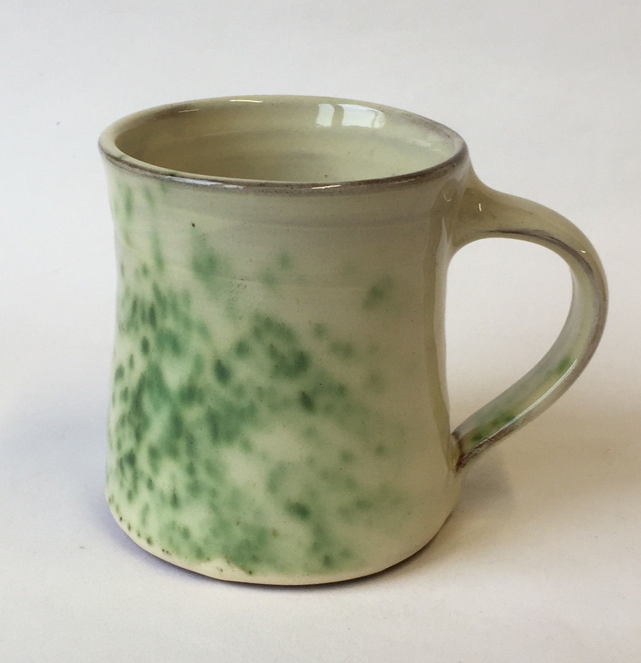 Mug with green speckle 10cm