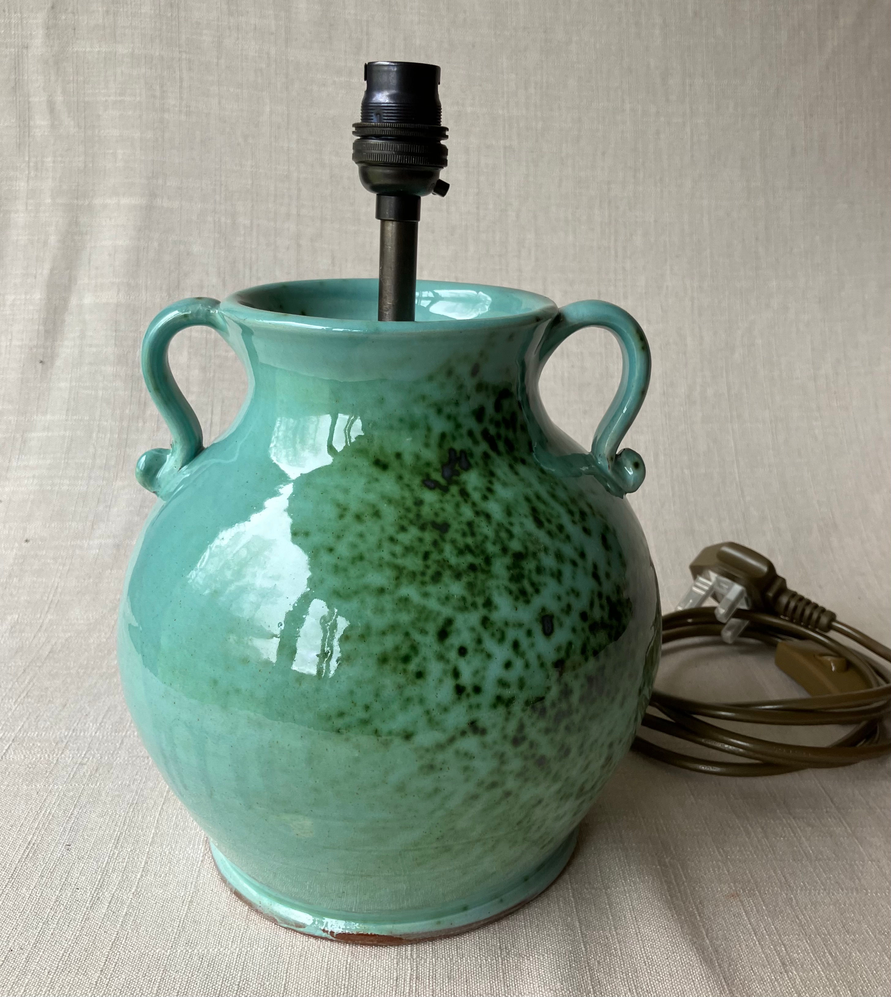 Table lamp in turquoise 8" high