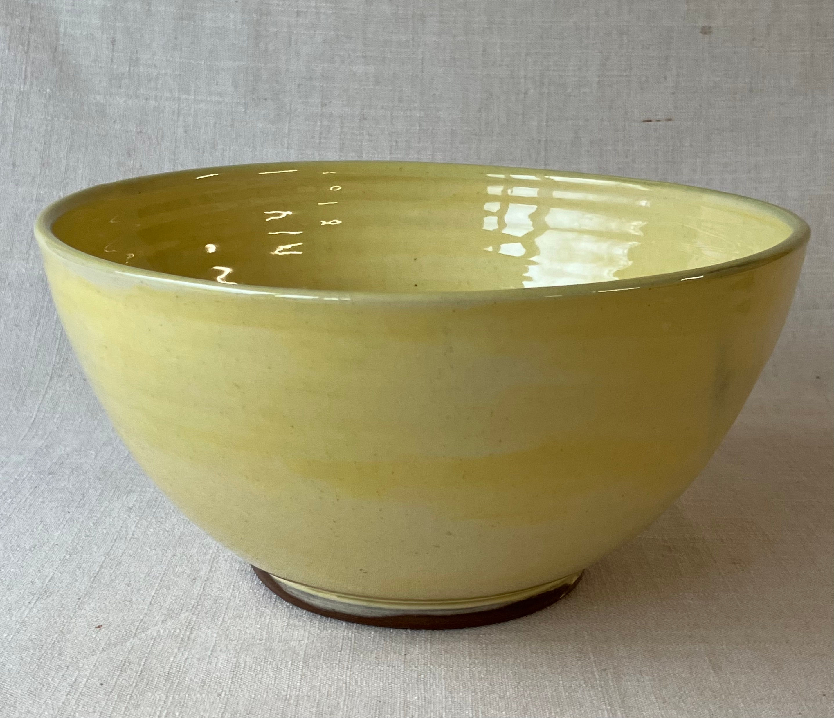 Large yellow bowl