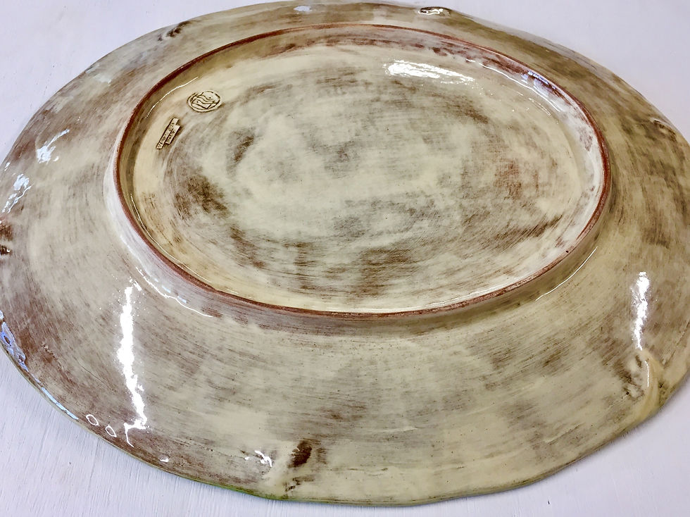 Thumbnail: big platter green shell impressions 40x35x5cm