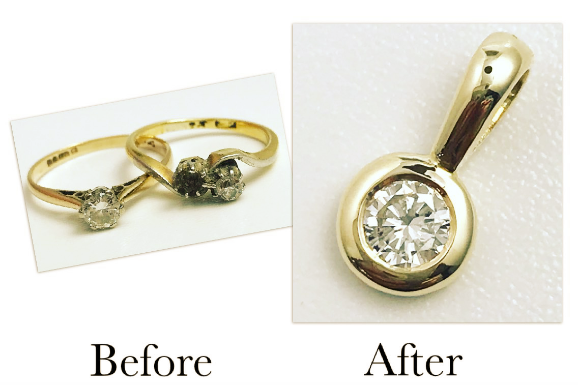 Bezel Set Diamond Pendant