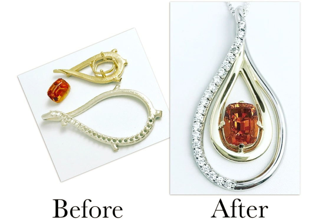 Two Tone Bespoke Pendant