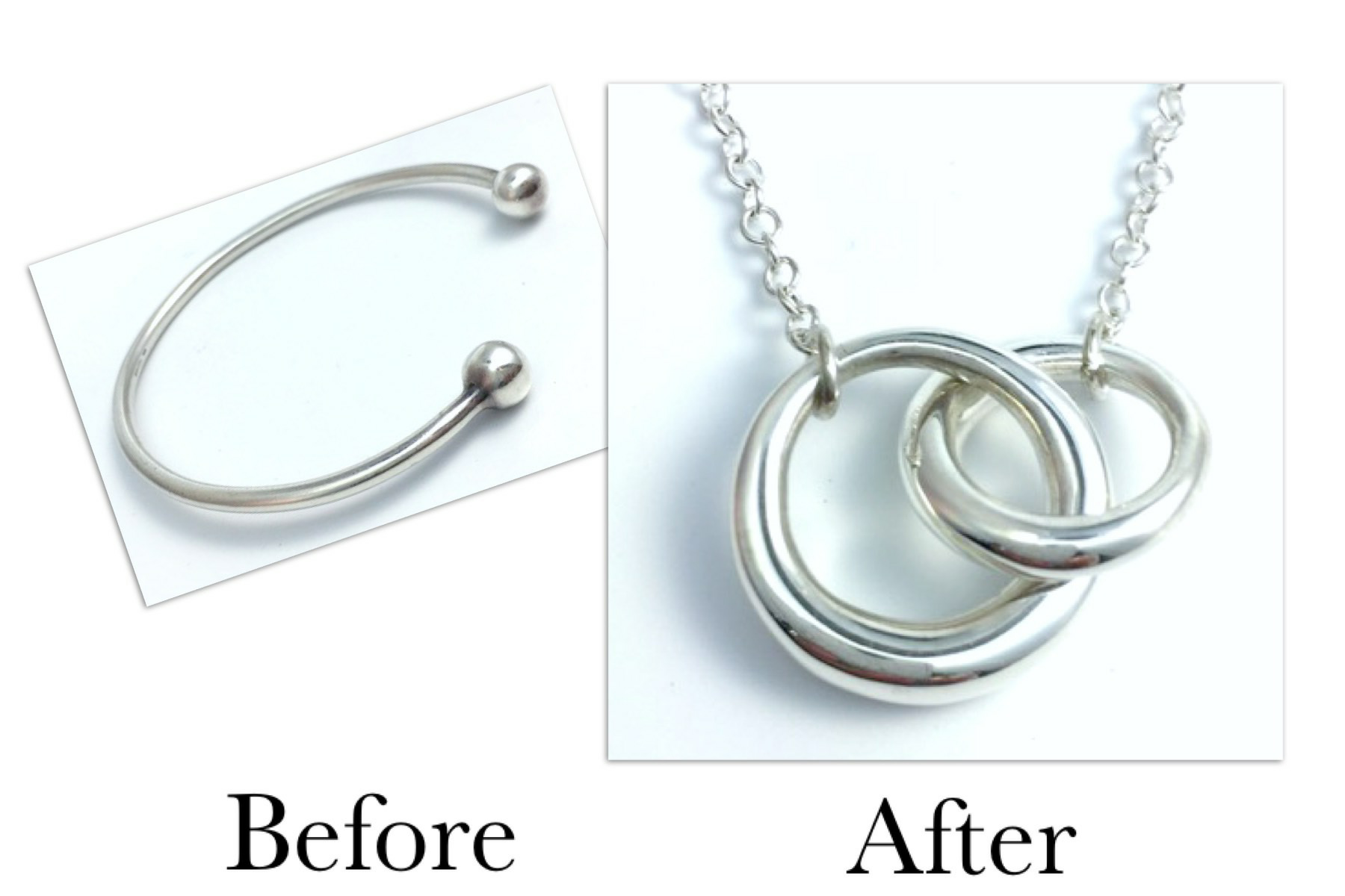 Silver Double Loop Pendant