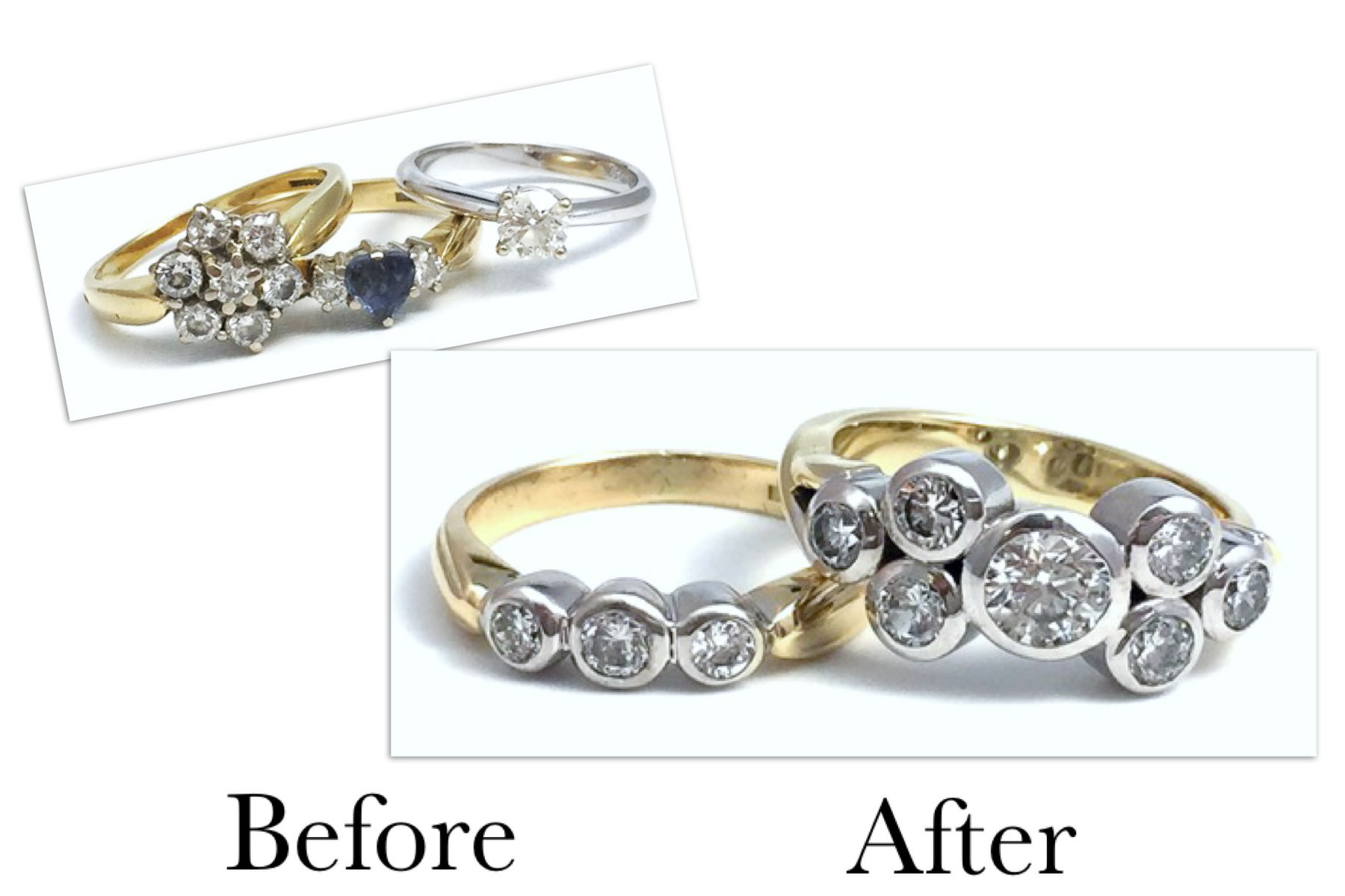 Two Tone Diamond Rings