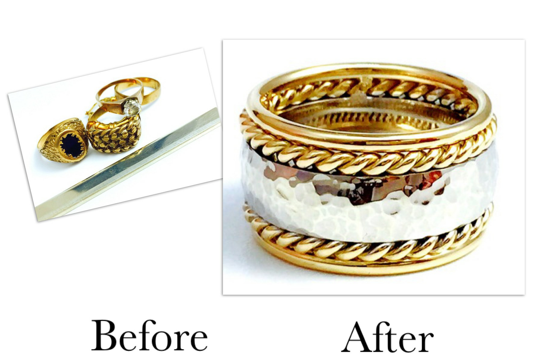 Hammered Band With Edge Wires