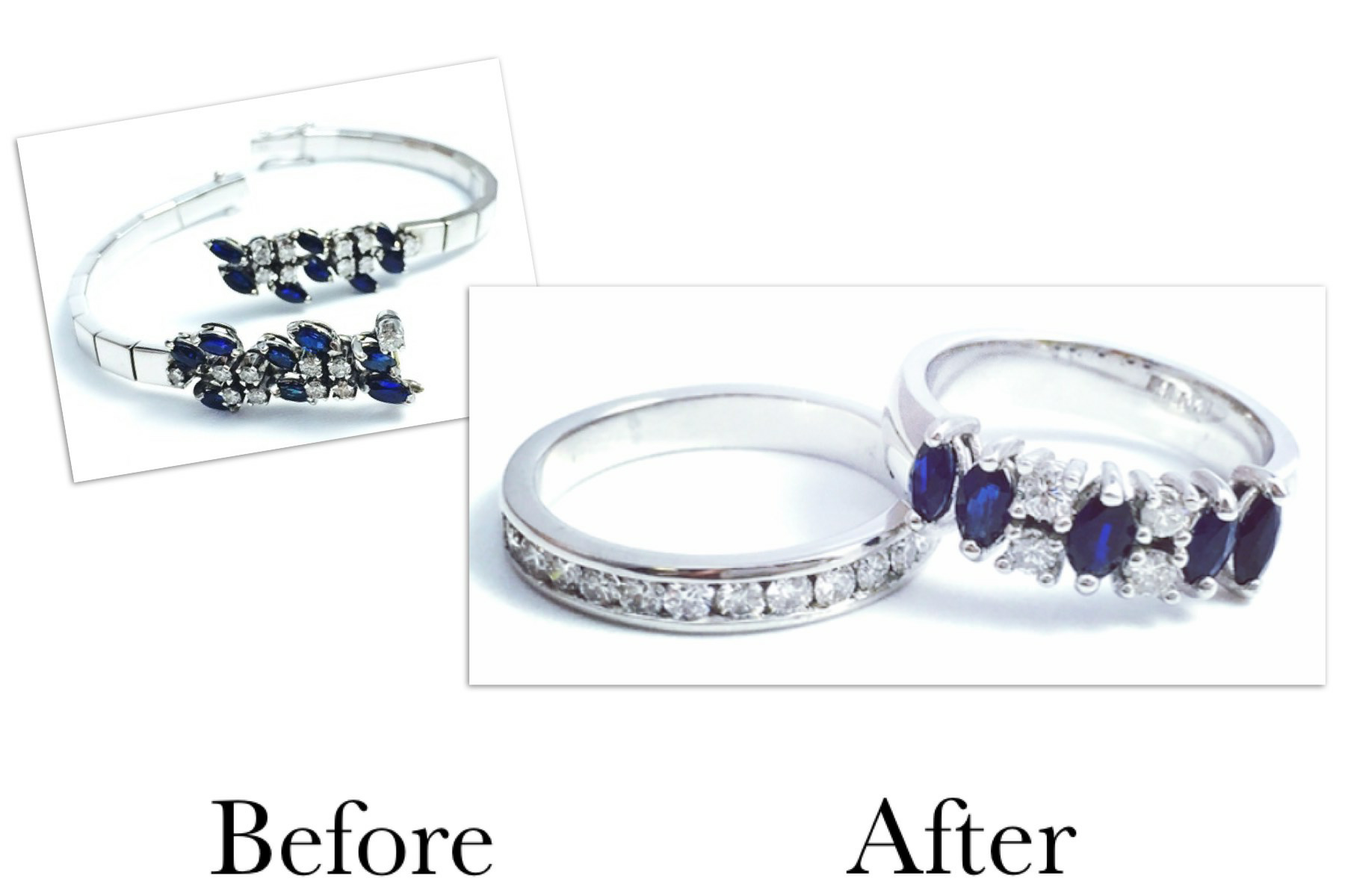 Sapphire & Diamond Bracelet Redesign