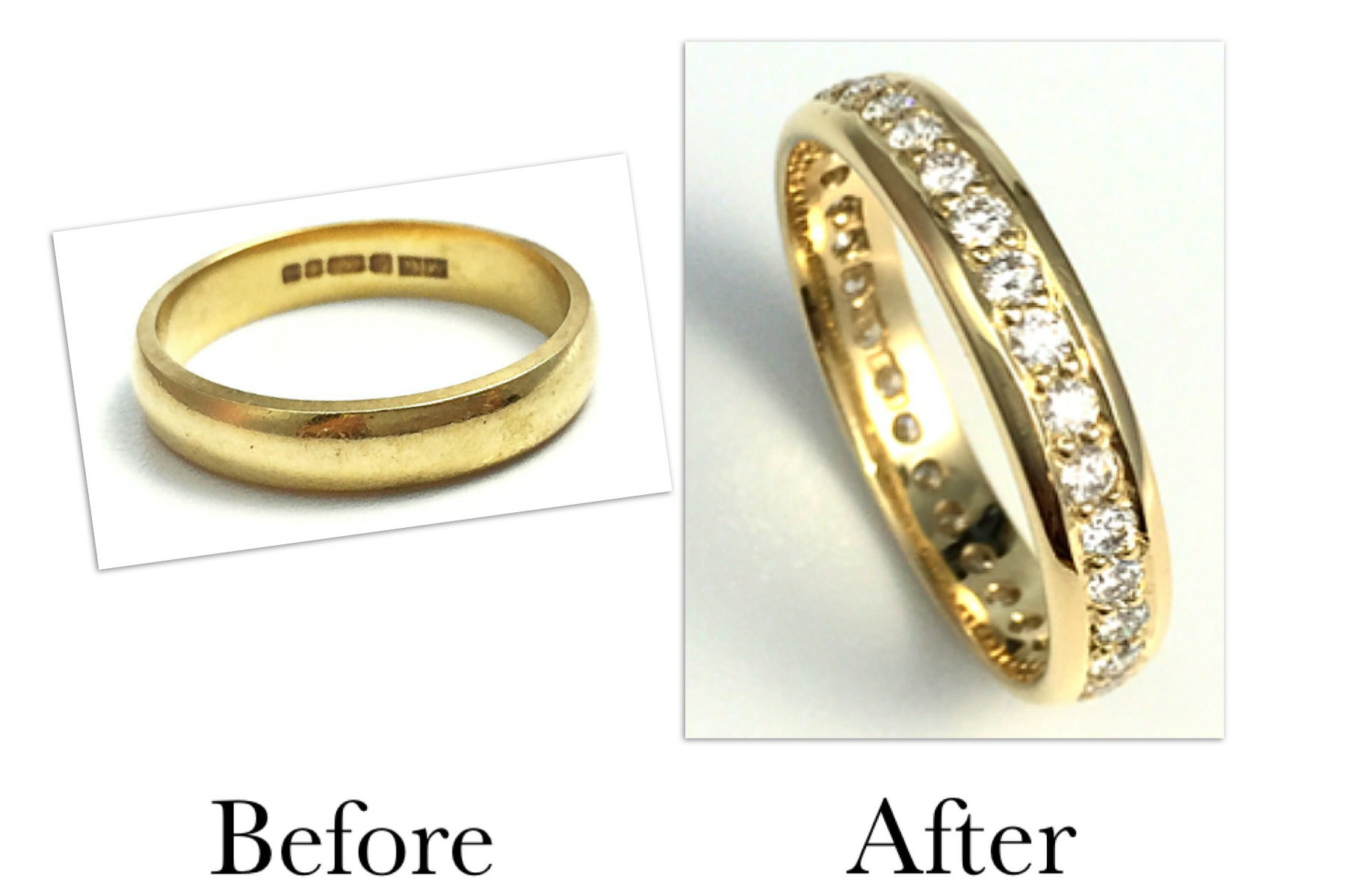 From Plain Band To Diamond Set