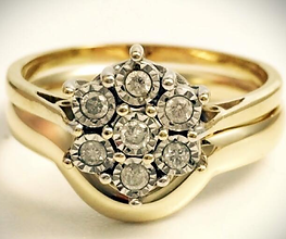 Jewellery Commission. Testimonial page. Shaped to fit wedding band. Handmade gold wedding ring. Bespoke shaped ring.