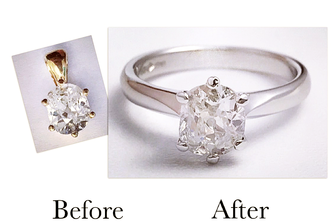Old Cut Diamond Engagement Ring