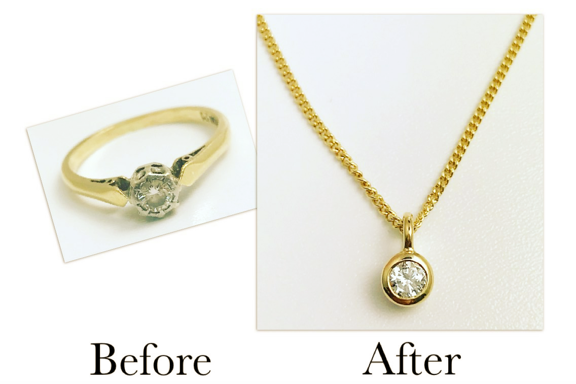 Bezel Set Diamond Pendant