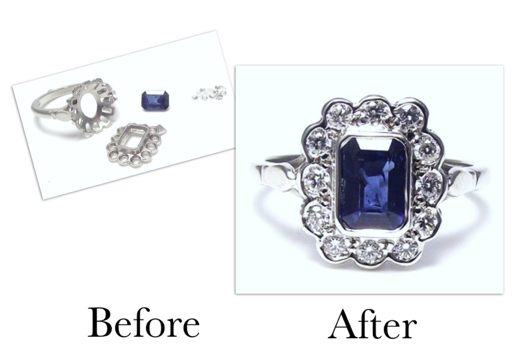 Sapphire & Diamond Cluster