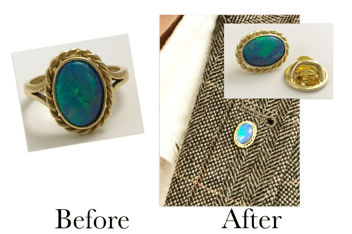 Opal Lapel Pin