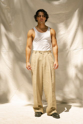 パンツ LEMAILE LOOSE PLEATED PANTS Levi's® Xx Chino Loose Straight Pleated Men's Pants - Green