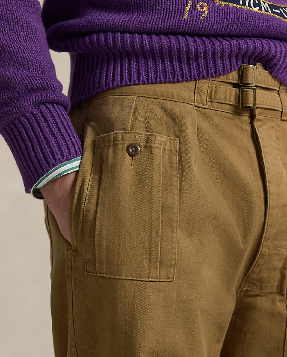 Thumbnail: Polo Ralph Lauren relax fit pleated twill pant