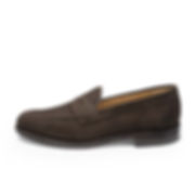 LOAKE SHOEMAKERS DARK BROWN SUEDE IMPERIAL LOAFERS