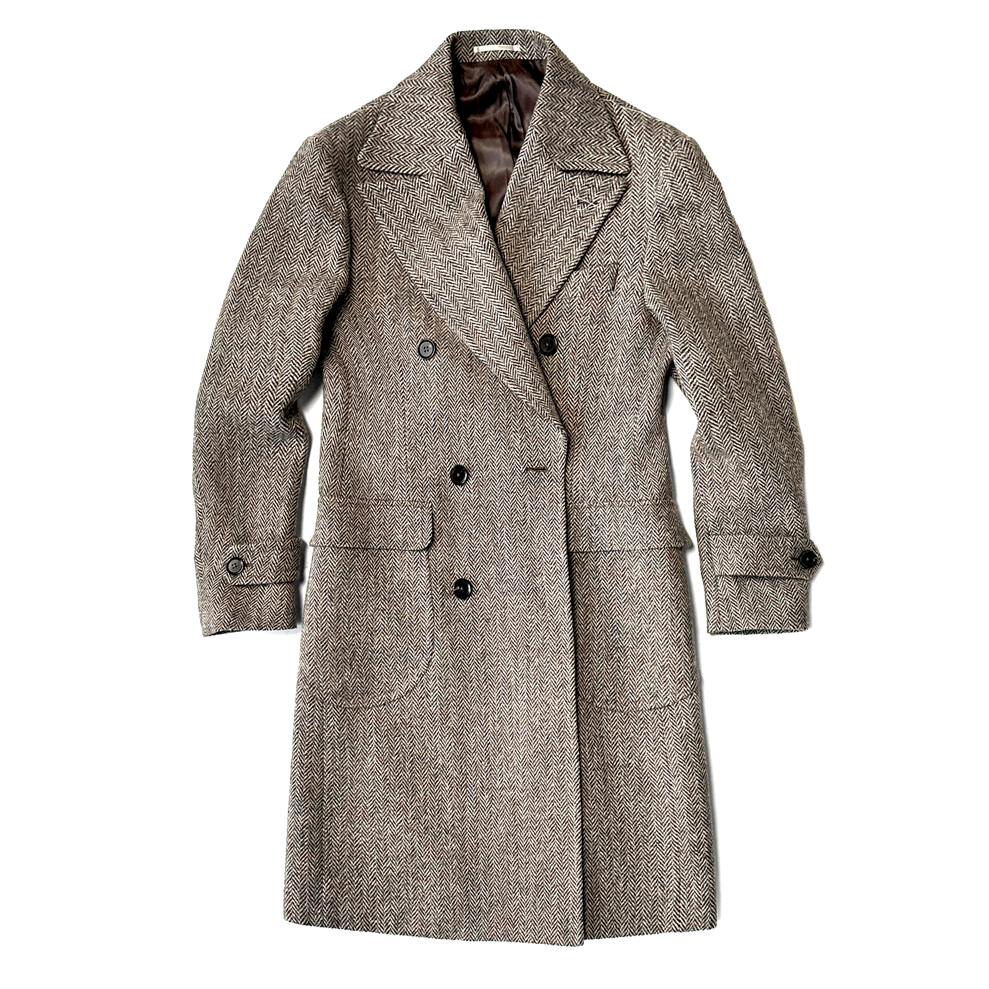 TBCo. EDINBURGH HARRIS TWEED HERRINGBONE COAT