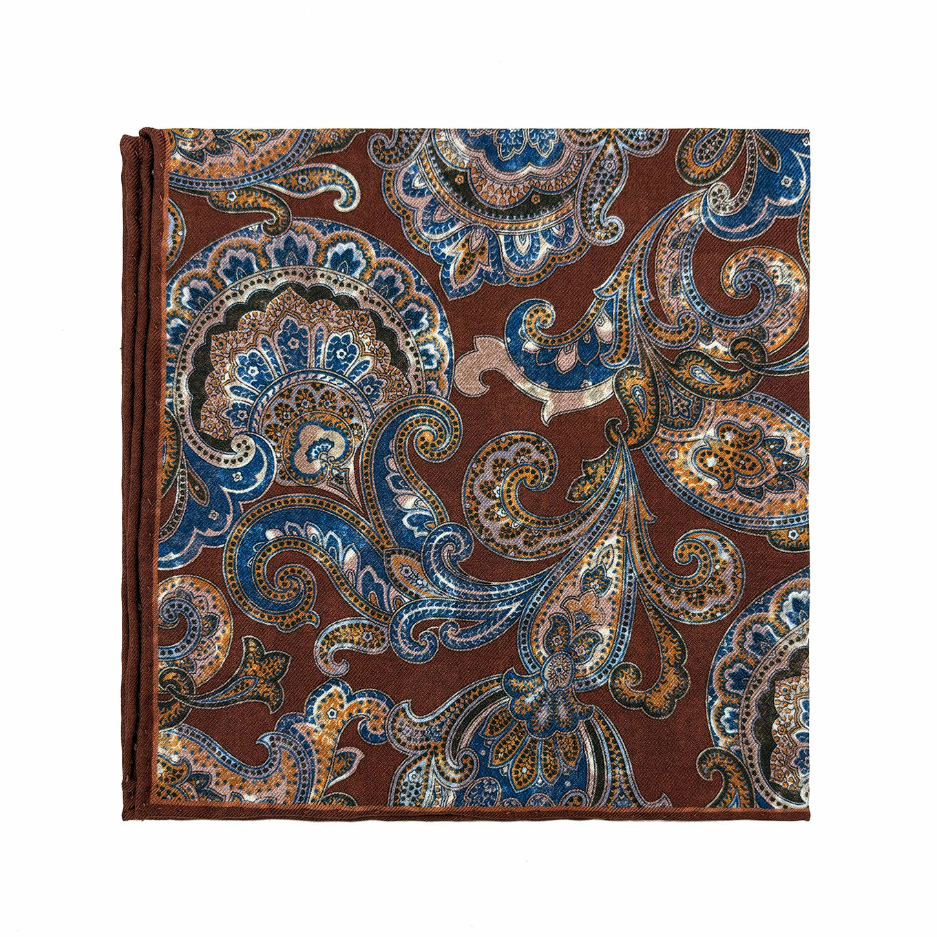 GEOFF NICHOLSON WINE  PAISLEY POCKET SQUARE