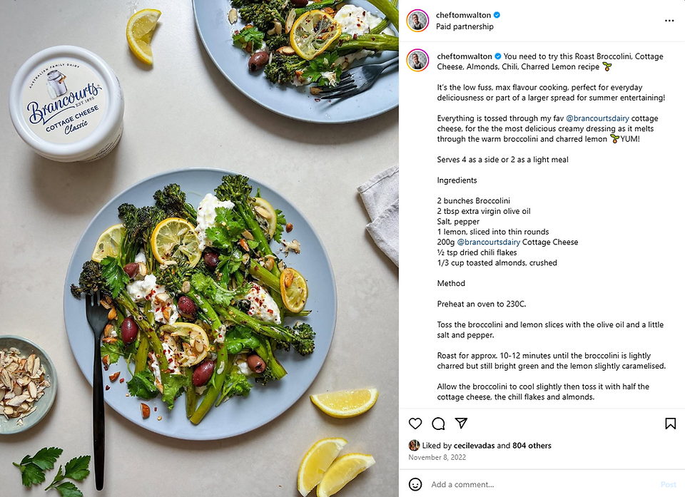 A colourful salad recipe method by Chef Tom Walton made with Brancourts Cottage cheese.
