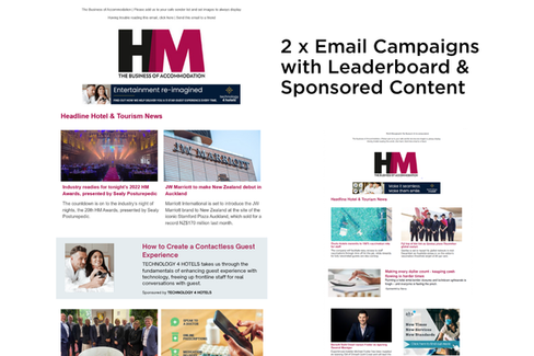 Trade media magazine highlighting hotel marketing.