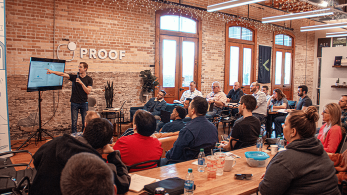 A person explaining detail by detail on how to create a pitch deck for investors.