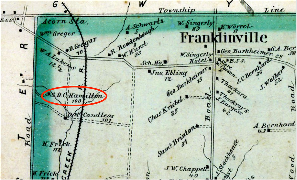 Montgomery County 1877, Whitpain, Rahn Sta., Grater's Ford; J.D. Scott, Publisher