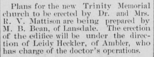 Clipping from Ambler Gazette (July 7, 1898): Page 5