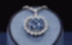 the hope diamond blue diamond necklace on display