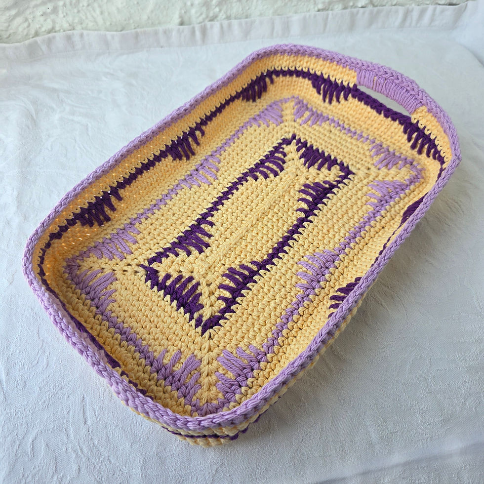 Step-By-Step Guide to Creating the Stunning Crumble and Custard Tray : Free Crochet Basket Pattern