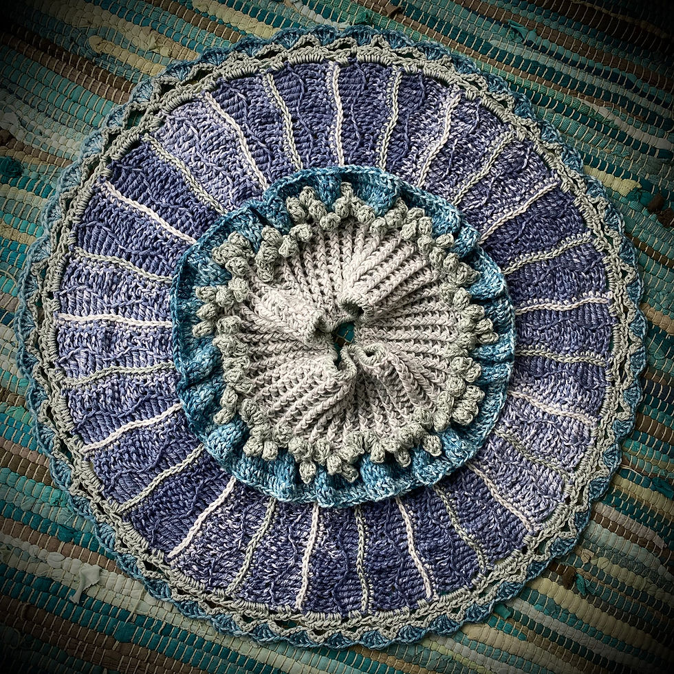 Thumbnail: Fairy Ring Yoked Cowl Crochet Pattern for cowl, neck warmer, dickey in English w