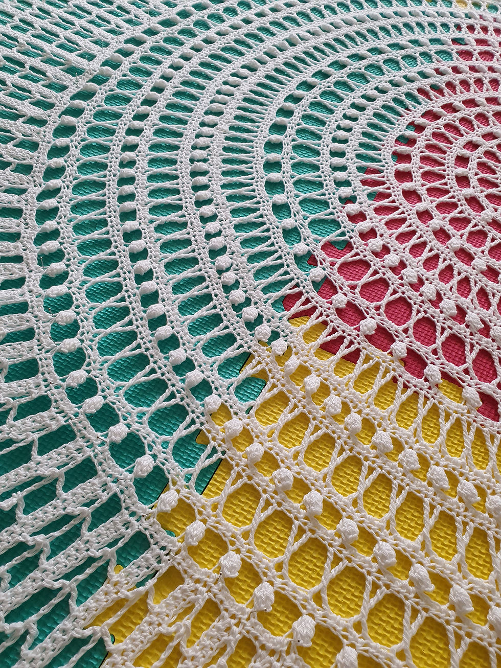 Thumbnail: Crochet Pattern for Lavender Lace Semicircle Crescent Shawl or Wrap (English)