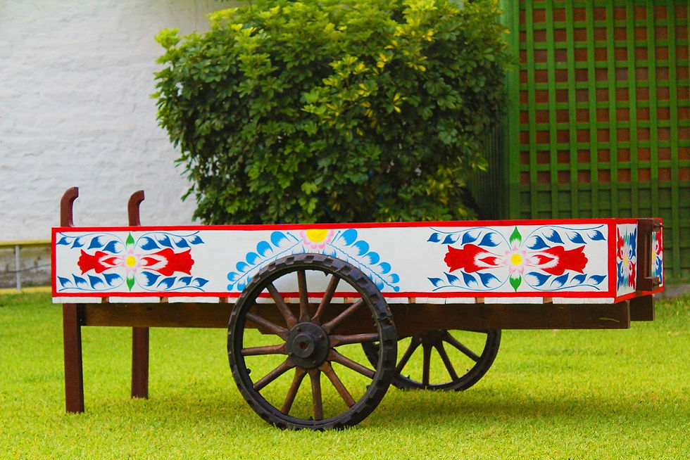 Miniatura: Carreta Grande - Llantas de Hierro Fundido, Madera y Caucho