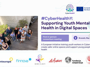 cyberhealthy: supporting youth mental health in digital spaces. logo. volonteurope