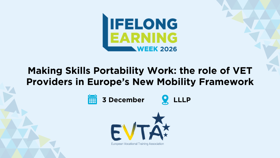 LLLWeek'26 - Making Skills Portability Work: the role of VET Providers in Europe’s New Mobility Framework