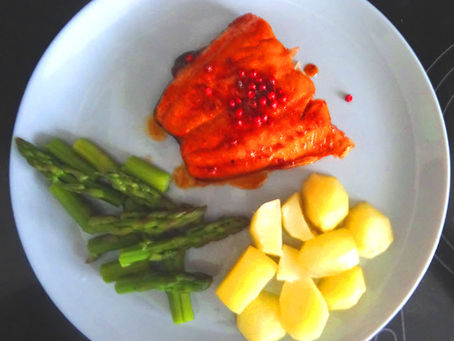 Salmon in Asian spice