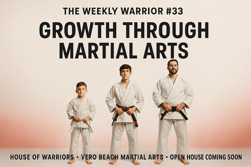 Master Dave's House of Warriors Kickboxing Vero Beach, FL weekly newsletter on empowerment