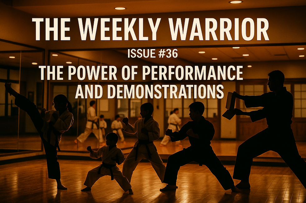 Master Dave's House of Warriors Kickboxing Vero Beach, FL weekly newsletter on empowerment