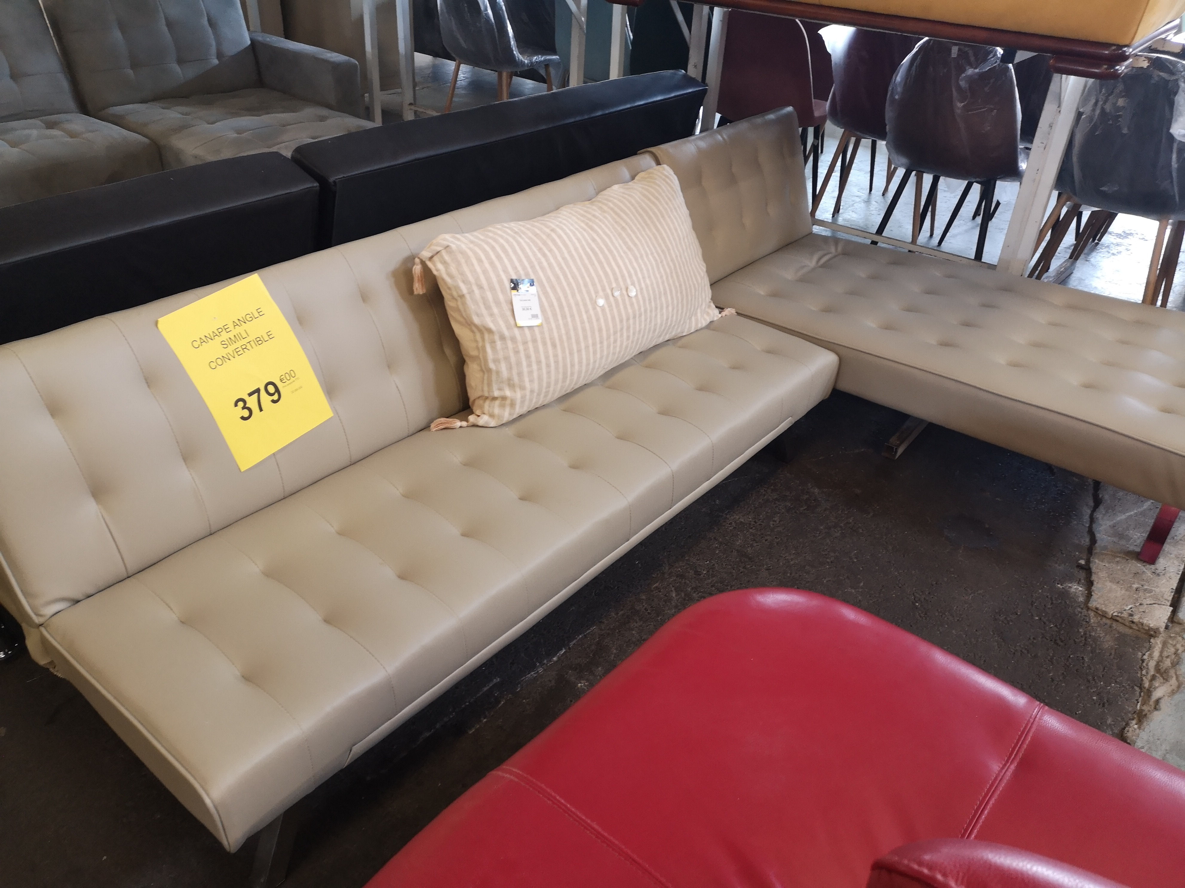 Canapé angle convertible 