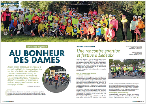 Au bonheur des dames à Ledeuix _ Nouvelle Aquitaine et Occitanie_revue Cyclotourisme 761