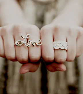 Love ring with woven gold ring Cisnero Jewelry.webp