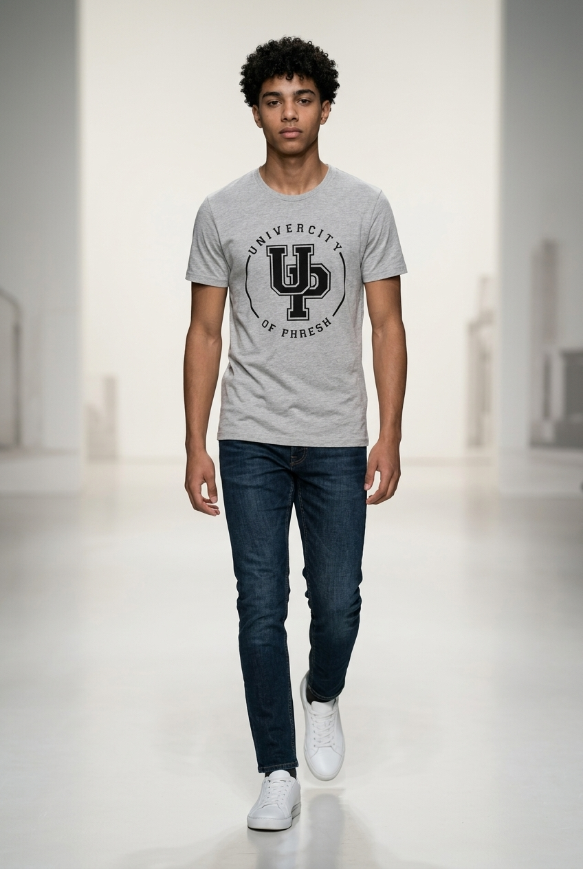 Thumbnail: [S1] Light Heather Grey/Black Unisex Tee