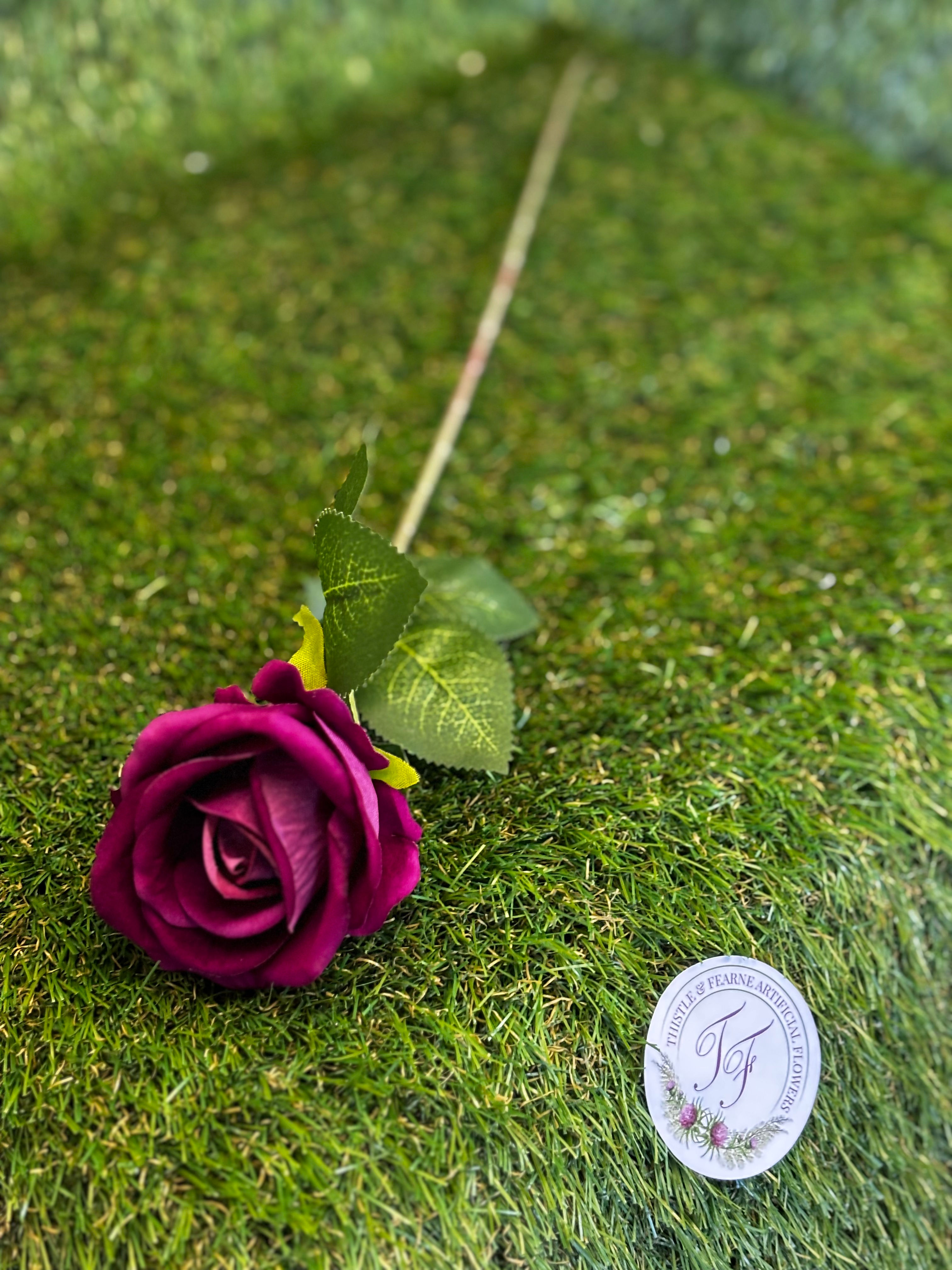 Velvet Rose Stem 50 Cm Purple